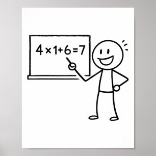 41 67 Meme Einundvierzig Six Sieben Funny Mathemat Poster