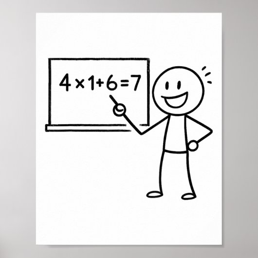 41 67 Meme Einundvierzig Six Sieben Funny Mathemat Poster (Vorne)
