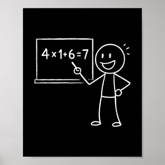41 67 Meme Four One Six Sieben Funny Mathematiker Poster (Vorne)