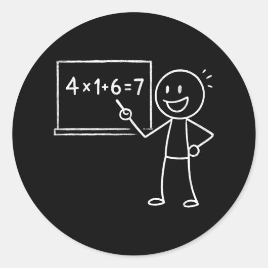 41 67 Meme Four One Six Sieben Funny Mathematiker Runder Aufkleber (Vorderseite)