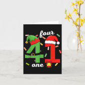 41 Christmas Funny 4 1 Meme Four One Xmas Boys Kid Karte (Gelbe Blume)
