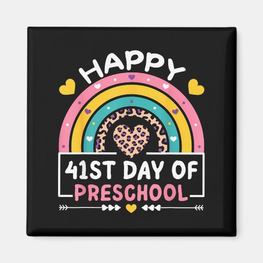 41 Days Of School Happy 41st Day Of Preschool Teac Magnet (Vorne)