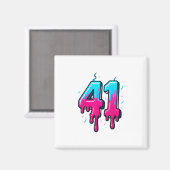 41 Eis-Drip-Meme Einundvierzig Vier Gen Alpha Sl Magnet (Vorderseite/Rückseite)