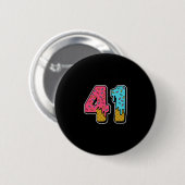 41 Eiscreme-Tropfen Meme 40 One Four Gen Alpha Sl Button (Vorne & Hinten)