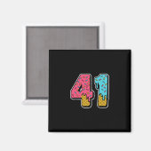 41 Eiscreme-Tropfen Meme 40 One Four Gen Alpha Sl Magnet (Vorderseite/Rückseite)