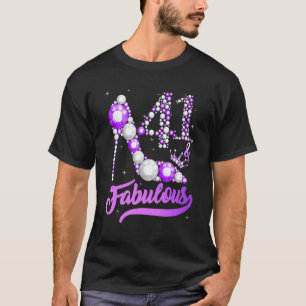 41 & Fabulous 41 Years Old 41 th Birthday Diamond  T-Shirt