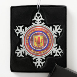 41. Feldartilleriebrigade Schneeflocken Zinn-Ornament