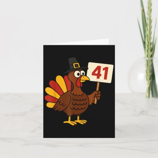 41 Funny Thanksgiving Turkey Meme Forty One 4 1 Gi Karte (Vorderseite)