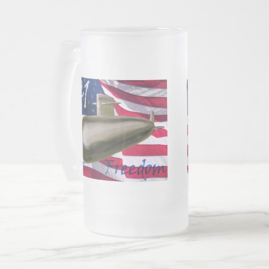 41 für Freiheit Mattglas Bierglas (Vorderseite Links)