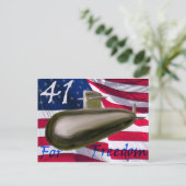 41 für Freiheit Postkarte (Stehend Vorderseite)