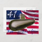 41 für Freiheit Postkarte (Vorne/Hinten)