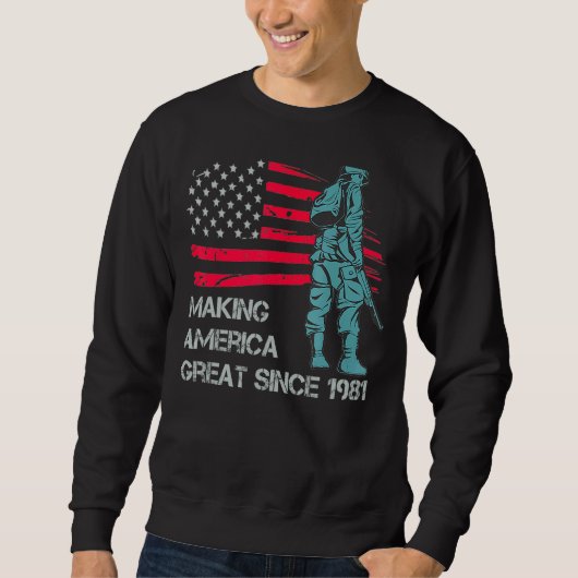 41. Geburtstag - Amerika wird seit 1981 großartig Sweatshirt (Vorderseite)