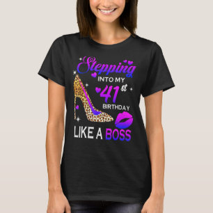 41. Geburtstag der Frauen in Leopard Sho 41 T-Shirt