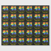 41. Geburtstag: Farbige Musiksymbole, Regenbogen 4 Geschenkpapier (Flach)