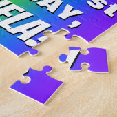 41. Geburtstag: Farbiges, lustiges Regenbogenmuste Puzzle (Seite)