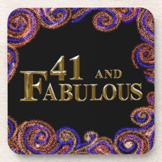 41. Geburtstag Getränkeuntersetzer (Vorderseite)