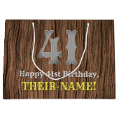 41. Geburtstag: Inspirierter Country Western Look, Große Geschenktüte (Vorderseite)