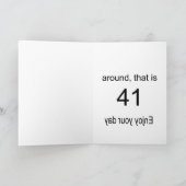 41 Geburtstag Karte (Innenseite)