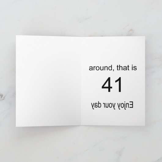 41 Geburtstag Karte (Innenseite)