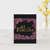 41. Geburtstag Karte (Gelbe Blume)