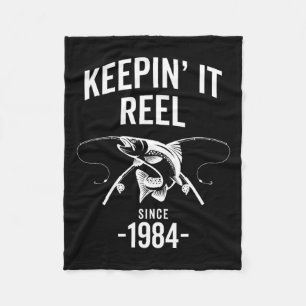 41. Geburtstag Keepin Es Reel Seit 1984 Angeln Fi Fleecedecke