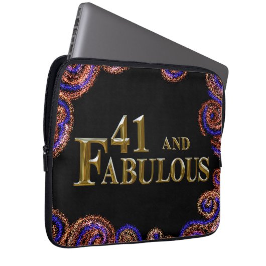41. Geburtstag Laptopschutzhülle (Vorne Rechts)