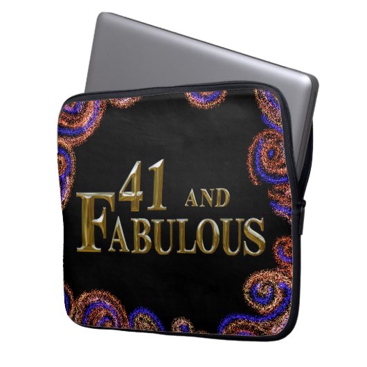 41. Geburtstag Laptopschutzhülle (Vorderseite Links)