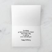 41. Geburtstag Mann läuft mit Sonnenbrust Hintergr Karte (Innenseite)