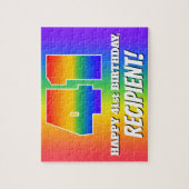 41. Geburtstag — mehrfarbiges Regenbogenmuster "41 Puzzle (Vertikal)