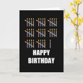 41. Geburtstag mit Kerzen Karte (Gelbe Blume)