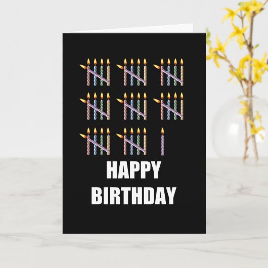 41. Geburtstag mit Kerzen Karte (Gelbe Blume)