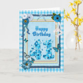 41. Geburtstag mit Scrapbook-Effekt Karte (Gelbe Blume)