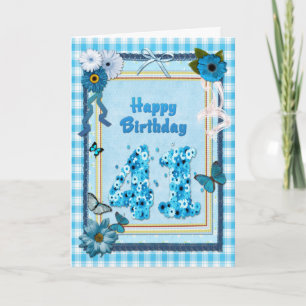 41. Geburtstag mit Scrapbook-Effekt Karte
