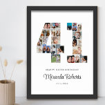 41. Geburtstag Nr. 41 Custom Foto Collage Poster<br><div class="desc">Feiern Sie den 40. Geburtstag mit diesem personalisierten 40 Foto Collage Poster. Dieses individuell gestaltbare Geschenk eignet sich auch für Hochzeitsfeiern. Es ist eine großartige Möglichkeit, wertvolle Erinnerungen aus Ihrer Hochzeit und Ihrem verheirateten Leben zu zeigen. Das Poster enthält eine Collage von Fotos, die diese besonderen Momente erfassen, und kann...</div>