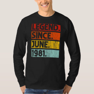 41. Geburtstag seit Juni 1981 41 Jahre T-Shirt
