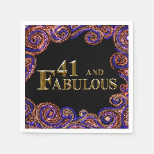 41. Geburtstag Serviette (Vorderseite)