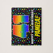 41. Geburtstag — Spaß, farbenfrohe Sternenweltenmu Puzzle (Vertikal)