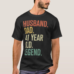 41. Geburtstag Vater Ehemann Papa 41 Jahre alte Le T-Shirt
