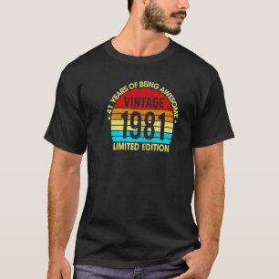 41. Geburtstag Vintag 1981 41 Jahre T-Shirt
