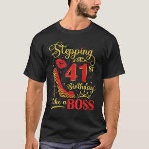 41. Geburtstag wie ein Boss Leopard Print vor 41 J T-Shirt