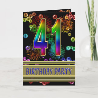 41. Geburtstags-Party Einladung