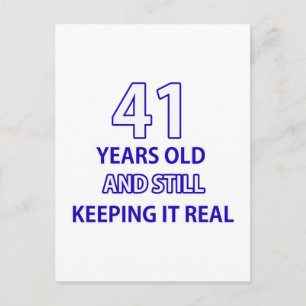 41 Geburtstagsdesign Postkarte