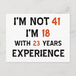 41. Geburtstagsdesigns Postkarte