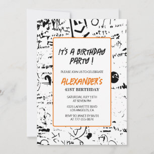 41. Geburtstagseinladungen Männer Graffiti Party P Einladung