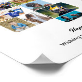 41. Geburtstagsfeier Nummer 41 Fotocollage Poster (Ecke)