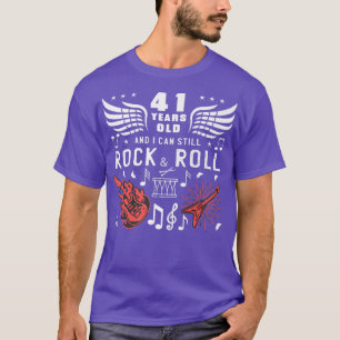 41. Geburtstagsgag mit 41 Jahren alter Gitarrentro T-Shirt