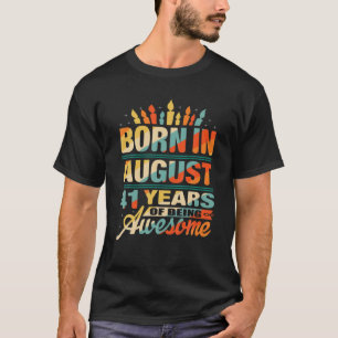 41. Geburtstagsgeschenk Geboren im August 1980 41 T-Shirt