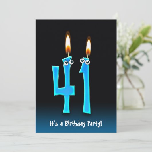 41. Geburtstagsparty Einladung (Stehend Vorderseite)