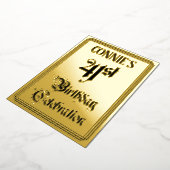 41. Geburtstagsparty — Elegantes Script + Individu Folieneinladung (Gedreht)