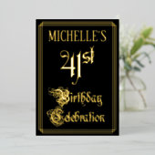 41. Geburtstagsparty - Extravagantes Drehbuch und Folieneinladung (Stehend vorne)